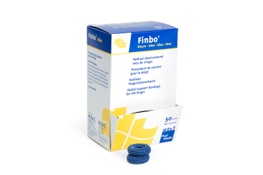 
            Finbo LARGE bleu,  pansement de soutien radial pour le doigt
    